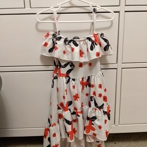 Cute Cowprint High Low off the shoulder dress